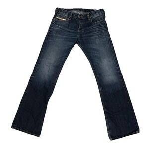 Diesel Zatiny Jeans Mens 31 X 32 Blue Regular Bootcut Button Fly Denim 0073N